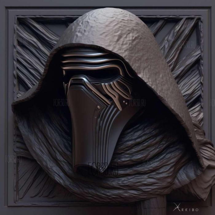 Kylo Ren 1 stl model for CNC